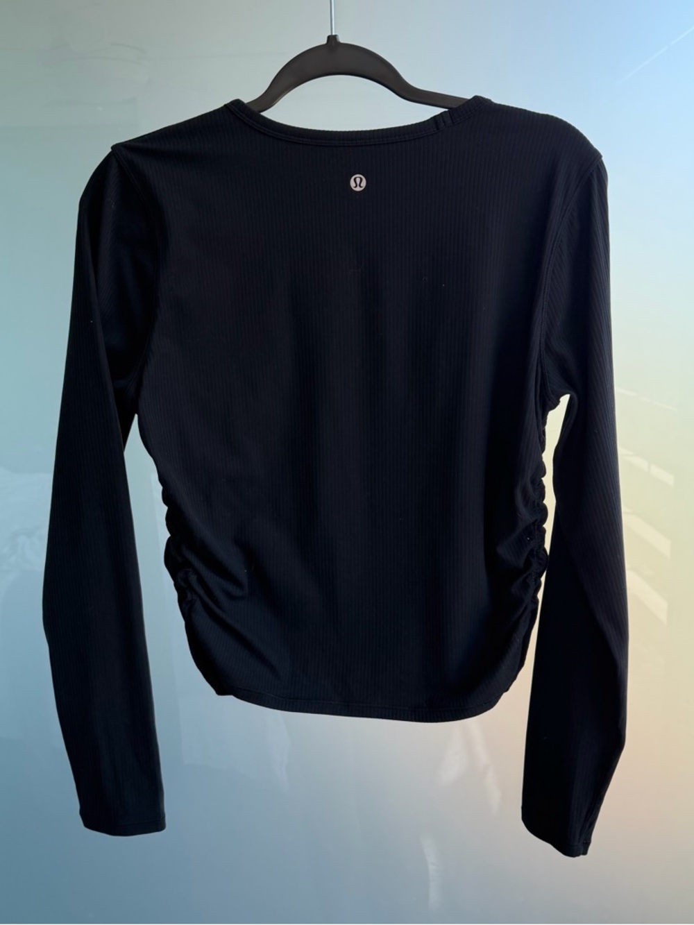 Lululemon Black Long Sleeve Ribbed Top - Picture 3 of 3